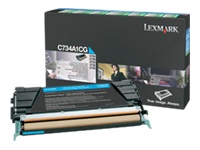 Lexmark C734A1CG Cyan Return Program Toner Cartridge