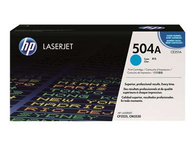 HP 504A Cyan Toner Cartridge (CE251A)