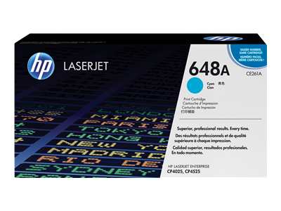 HP 648A Cyan Toner Cartridge (CE261A)