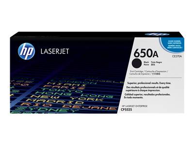 HP 650A Black Toner Cartridge (CE270A)