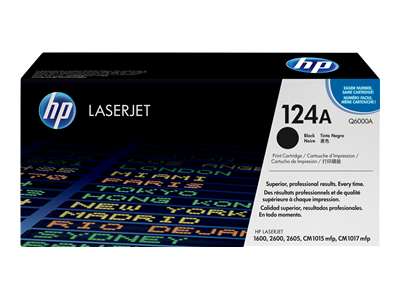 HP 124A Black Toner Cartridge (Q6000A)